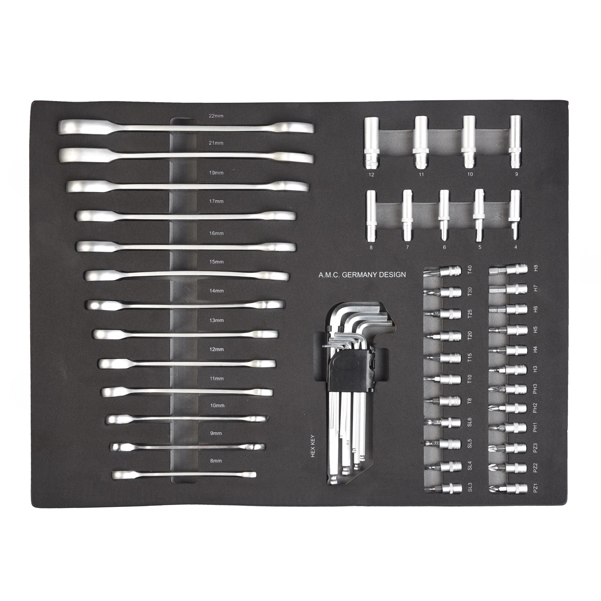 AMC Carrello porta attrezzi completo di utensili 6 cassetti con organizer completo di 1000 utensili