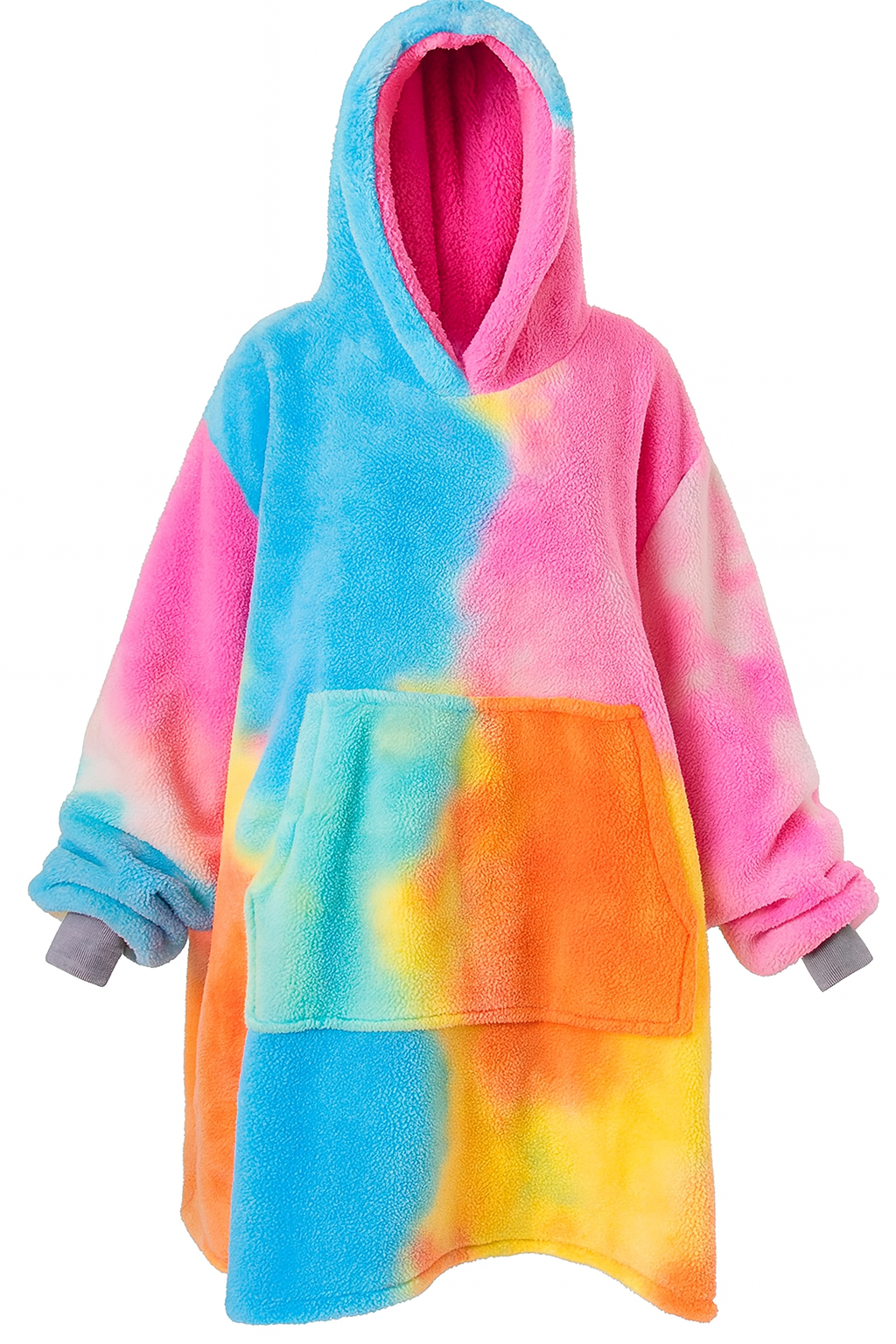 Coperta Felpa Oversize Colorata – Hoodie Gigante in Pile Super Morbido, Unisex, con Cappuccio e Tasca, Perfetta per Inverno e Divano