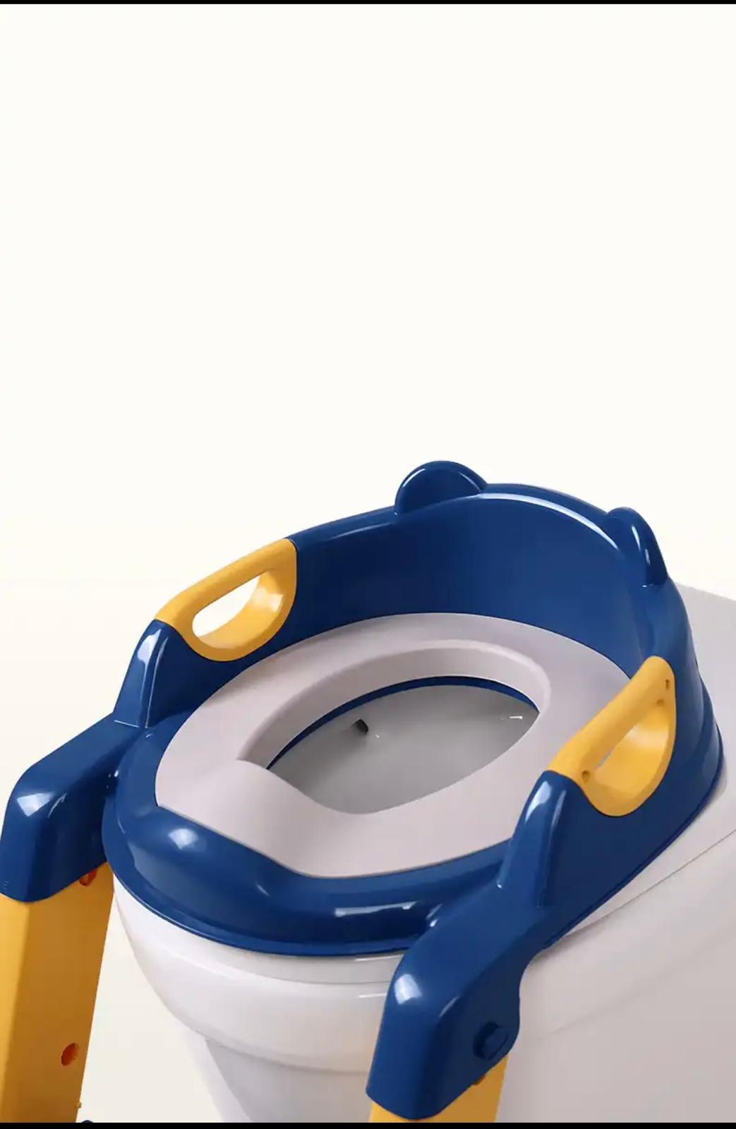 Riduttore Wc Bambini,Con Scaletta,Seduta Imbottita,Antiscivolo Anti Spruzzo, Regolazione Di Altezza A 10 Livelli,Scaletta Wc Per Bambini,Riduttore Water Bambini Per Potty Training