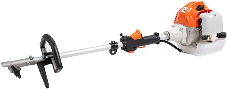 AMC Decespugliatore multifunzione a scoppio 5 in 1 tagliasiepi troncarami e motosega motore 52cc 2 tempi comprende testina doppio filo e disco tre denti acciaio