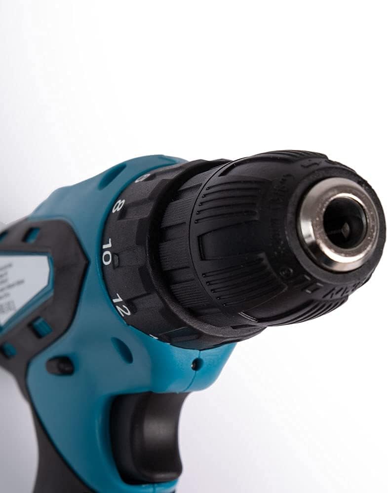 AMC Coppia di trapani avvitatore e tassellatore da 18 Volts doppia batteria a litio, caricabatteria e valigetta inclusa, mandrino autoserrante con impugnatura ergonomica e sistema antivibrante