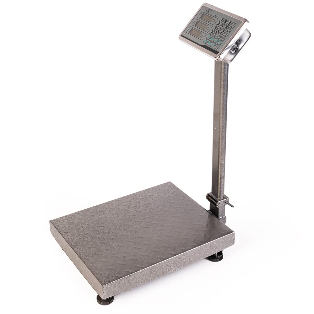 AMC Bilancia Digitale Elettronica Professionale 300 Kg Con Display bilancia industriale ricaricabile per utilizzarla in Negozio, Casa, Azienda o Attività ambulante