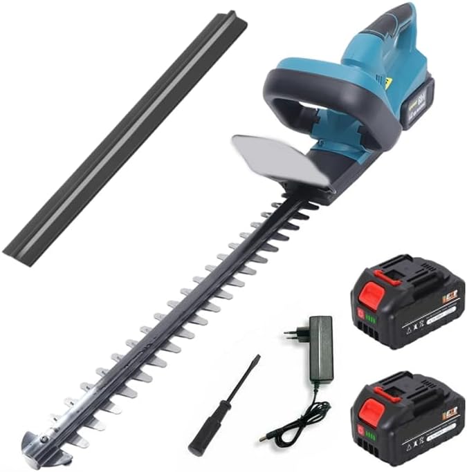 Tagliasiepi a Batteria da 1300W, Lunghezza Lama 50 cm, Tosasiepi, Taglia Siepi, Giardino Arbusti Siepi, con 2 Batterie da 4.0 Ah, Bassa Rumorosità 94dB, Peso 3.24 kg + Guanti Omaggio