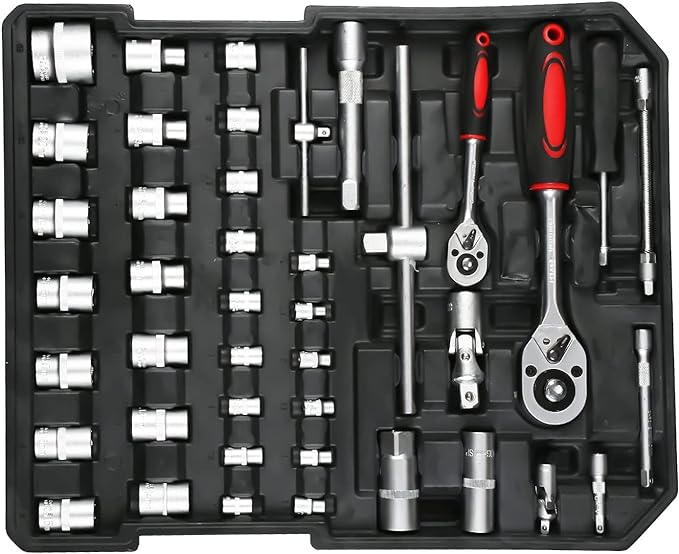 Trolley Set Attrezzi Utensili da Lavoro Professionali 399 pezzi Custodia Trolley Valigia 4 livelli Portattrezzi Cassetta Portautensili in Alluminio con Ruote e Manico Telescopico