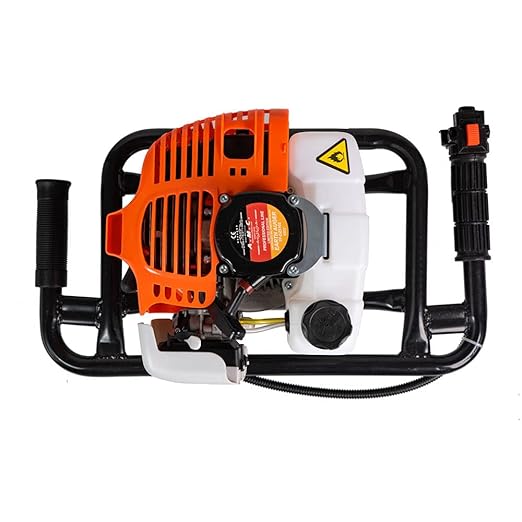 Trivella con motore 52cc 2 Tempi + 3 Punte 100 - 150 - 200mm + Barra di Estensione 50cm