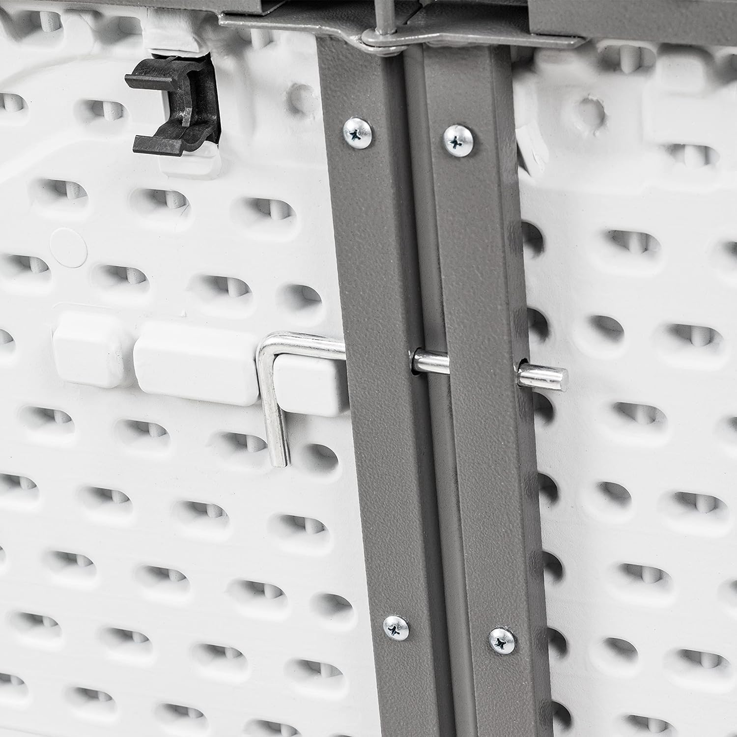 Tavolo Pieghevole Portatile salvaspazio | Tavolo richiudibile | Tavolo da campeggio con Sistema di Blocco di Sicurezza, Fino a 6 Persone - 180x75x74 cm (Bianco)