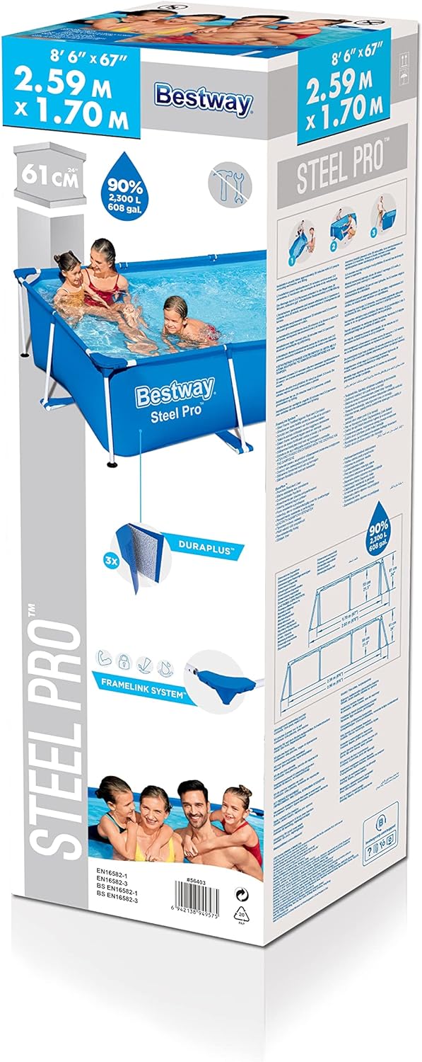 BESTWAY Piscina Fuori Terra Steel Pro da 259x170x61 cm