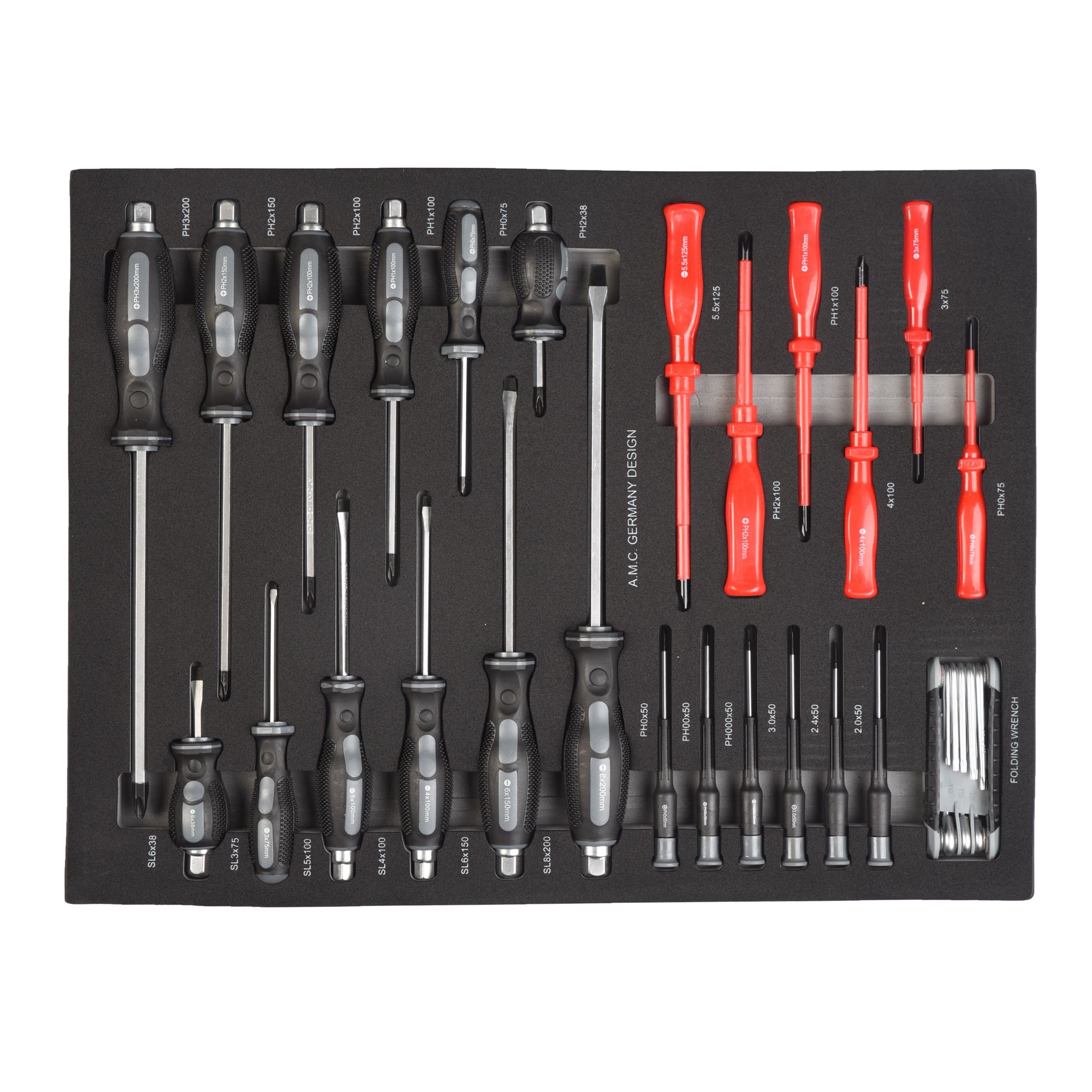 AMC Carrello porta attrezzi completo di utensili 6 cassetti con organizer completo di 1000 utensili