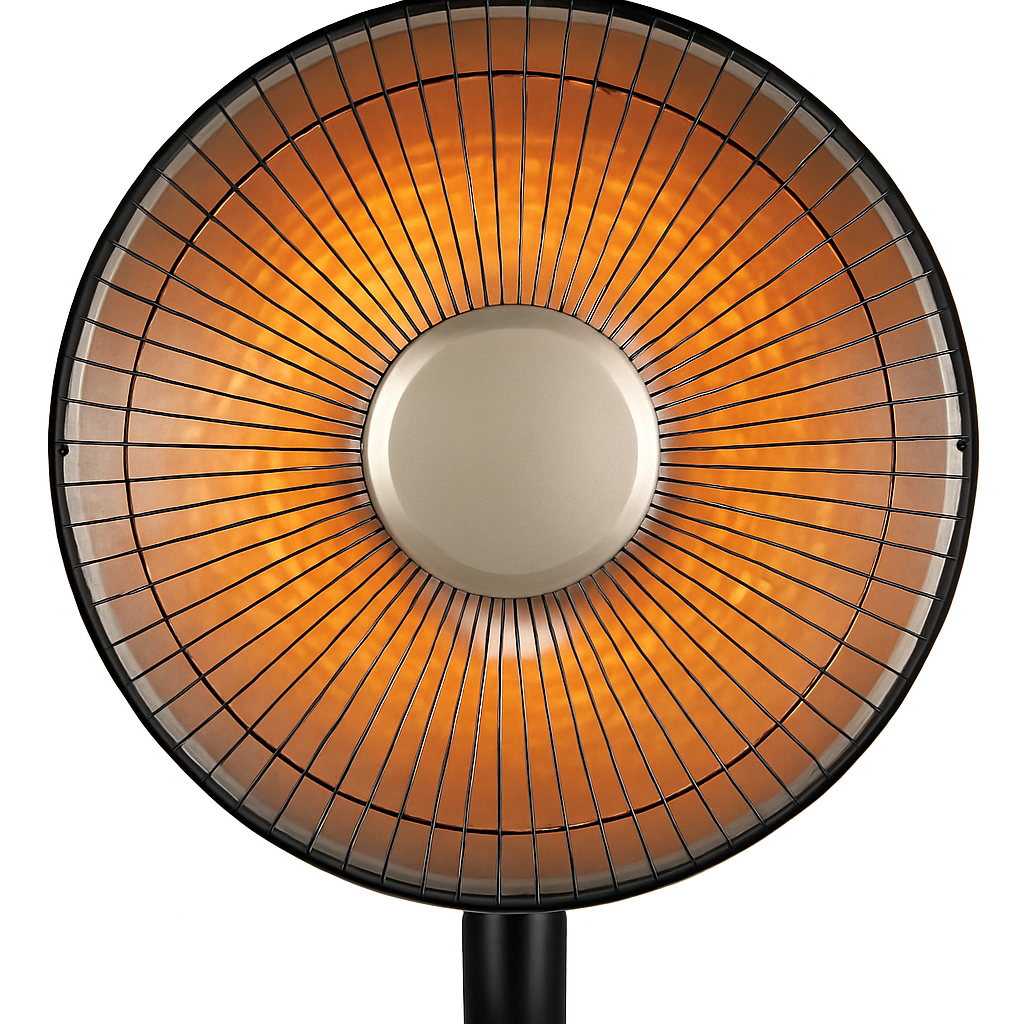 Stufa a Piantana Infrarossi al Carbonio 900W | Altezza Regolabile 105-120 cm, Oscillazione e Inclinazione Regolabile | 2 Livelli di Potenza 450/900W, Timer 60 Minuti – Riscaldamento Rapido e Silenzioso