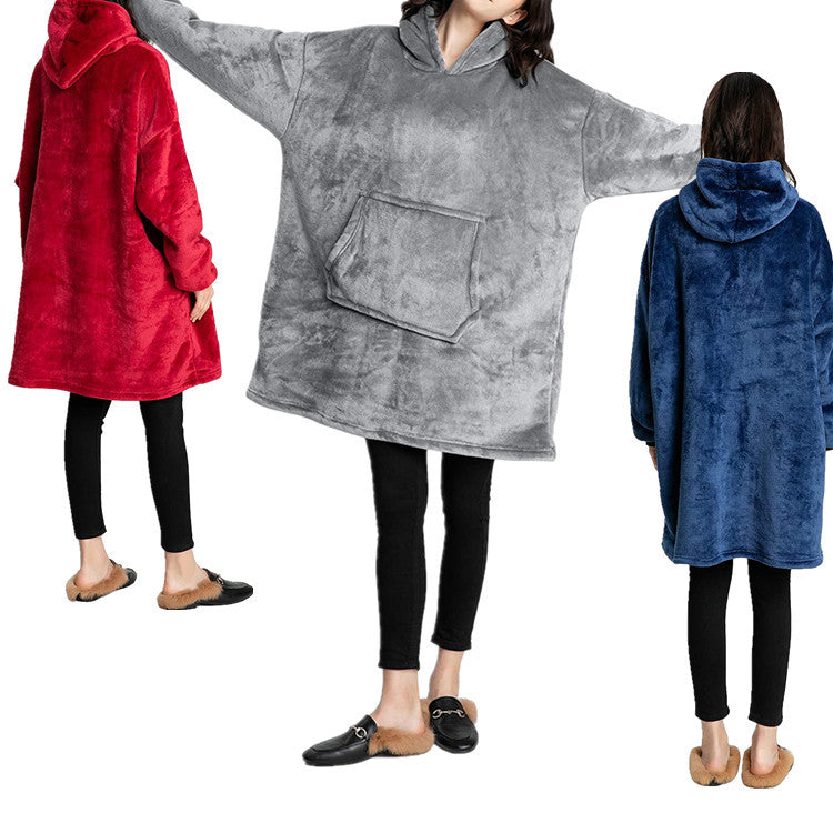 Coperta Felpa Oversize Colorata – Hoodie Gigante in Pile Super Morbido, Unisex, con Cappuccio e Tasca, Perfetta per Inverno e Divano