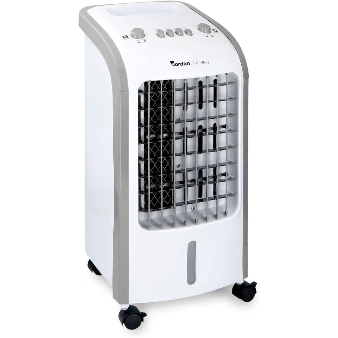 Ventilatore Multifunzione 3 in 1 Jordan Raffrescatore Deumidificatore Ventilatore con Ghiaccio, Climatizzatore Condizionatore Rinfrescante, Portatile