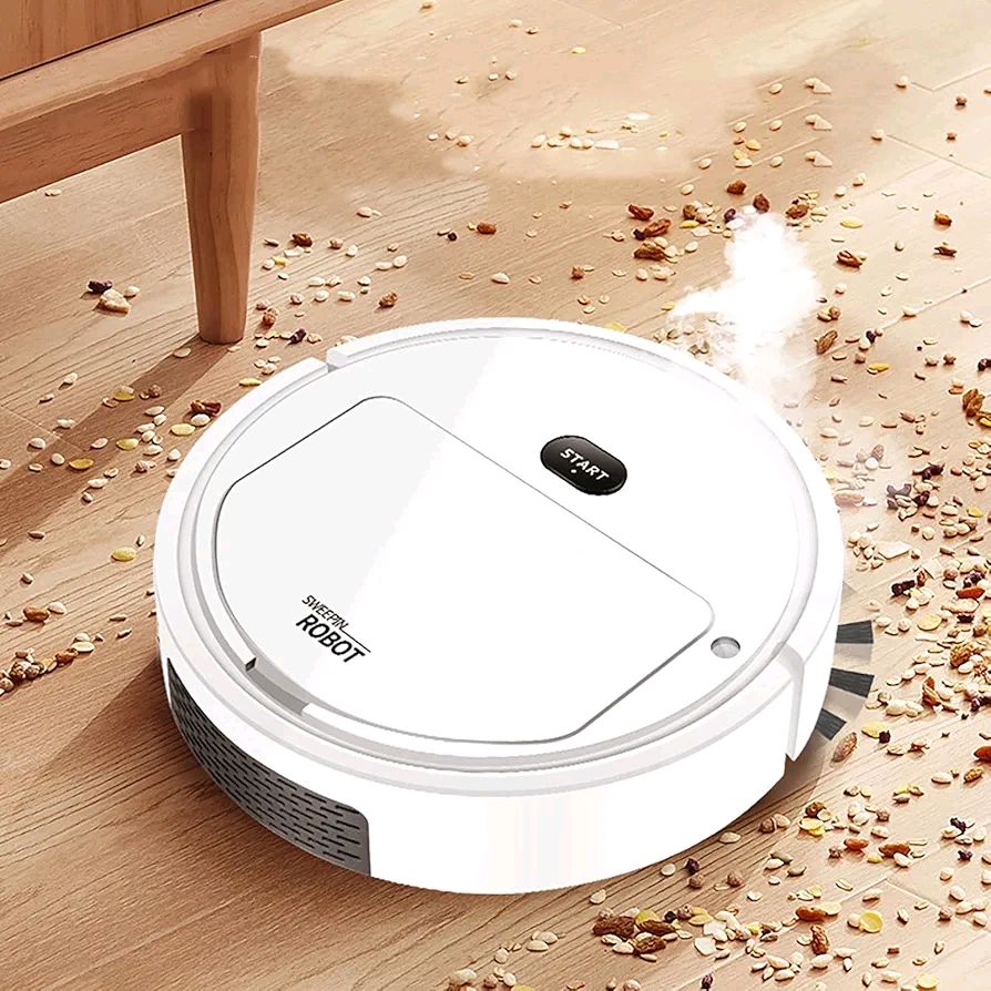 Robot Aspirapolvere Intelligente Automatico – Pulizia Efficiente, Silenziosa e Senza Sforzo | Perfetto per Peli, Polvere e Briciole – Ideale per Casa e Ufficio