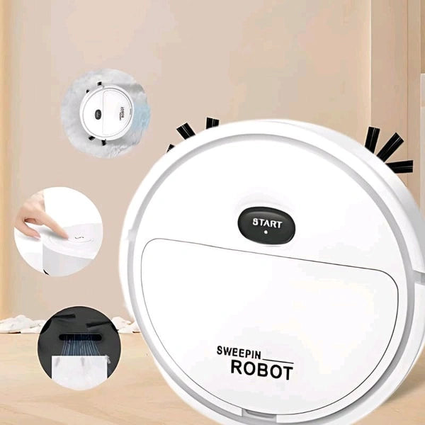 Robot Aspirapolvere Intelligente Automatico – Pulizia Efficiente, Silenziosa e Senza Sforzo | Perfetto per Peli, Polvere e Briciole – Ideale per Casa e Ufficio