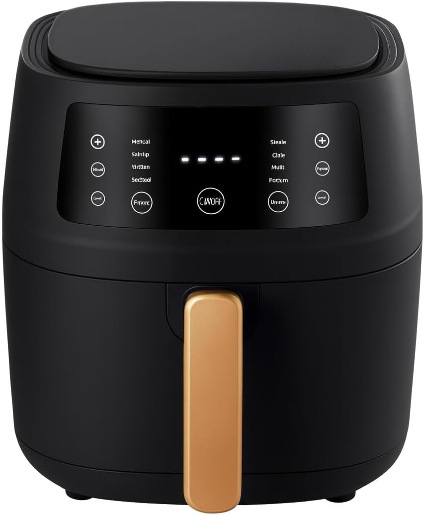 Friggitrice ad Aria 8 Litri Digitale 2400W – Touchscreen, Programmi Preimpostati, Cottura Senza Olio, Acciaio Inox, Antiaderente, Cestello Lavabile in Lavastoviglie