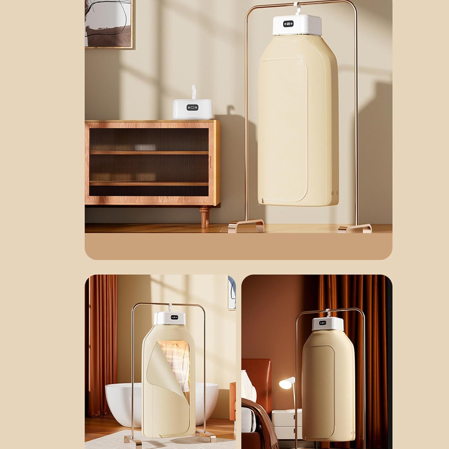 Asciugabiancheria Portatile, Elettrico Per Il Bucato, Macchina Multifunzione Elettrica per Asciugare a Casa Viaggio Interno Appartamento Spazi Ridotti Biancheria Intima