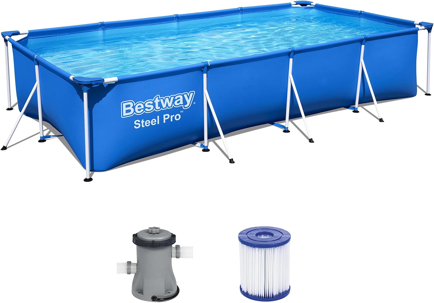 BESTWAY Piscina Steel Pro con telaio in acciaio, da 400x211x81 cm