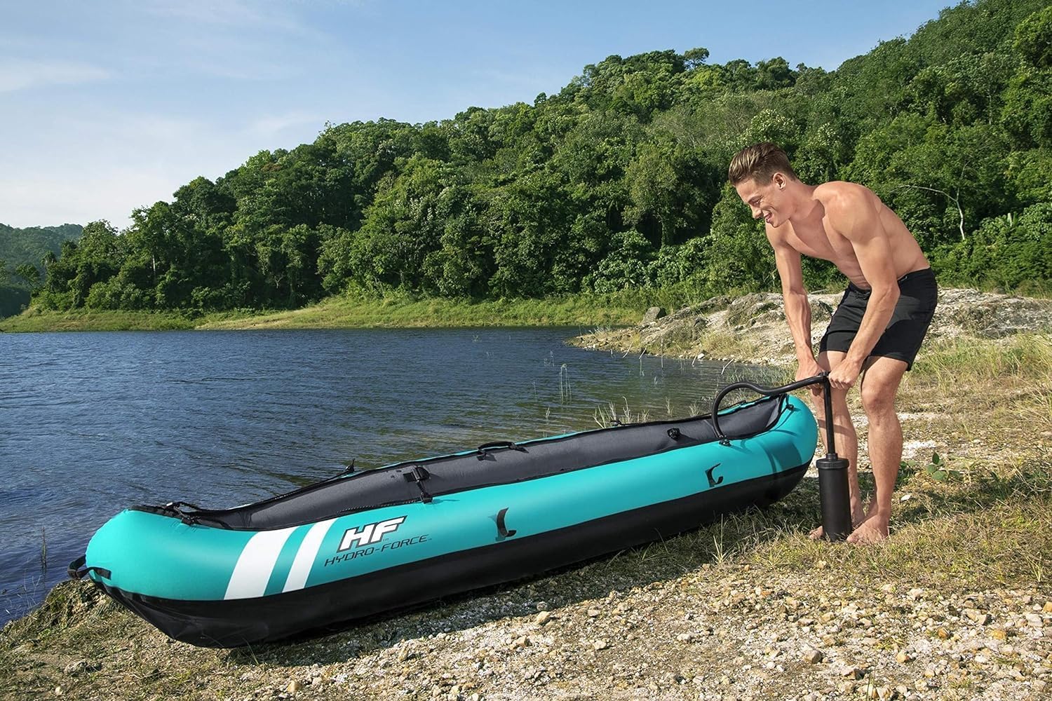 BESTWAY Pompa di gonfiaggio per kayak e tavola da paddle, gonfiaggio rapido, diverse dimensioni