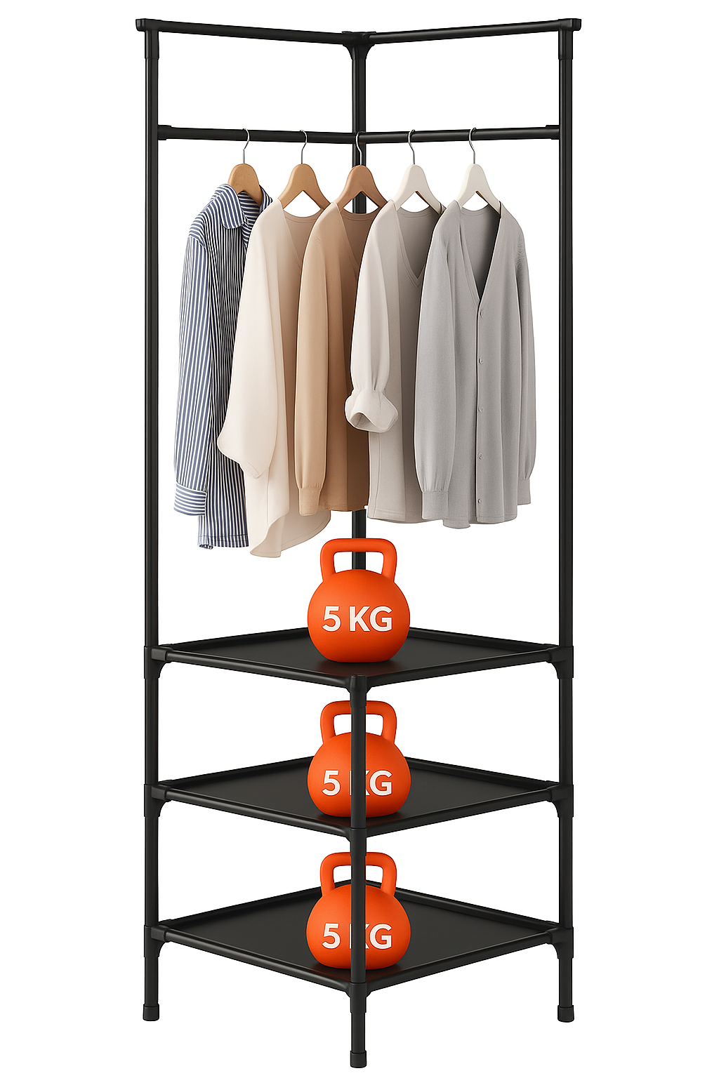 appendiabiti stand Appendiabiti Con Ruote Porta Abiti Nero Scaffale Per L'abbigliamento Espositore Per Abiti Da Appendere Per La Lavanderia Del Corridoio Della Camera Da Letto(Size:120xx40x165cm